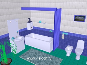 Дизайн проект интерьера ванной комнаты